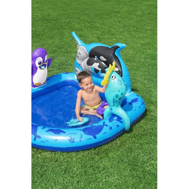 Bestway Polar Pals Kids Inflatable Water Play Center and Pool 1.34 m x 1.31 m x 73 cm Bestway Polar Pals Kids Inflatable Water Play Center and Pool 1.34 m x 1.31 m x 73 cm