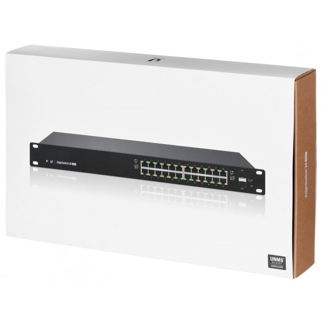 Ubiquiti ES-24-250W network switch Managed L2/L3 Gigabit Ethernet (10/100/1000) Power over Ethernet (PoE) 1U Black