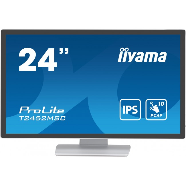 iiyama ProLite 23.8 PCAP 10pt touchscreen monitor featuring IPS panel technology, Edge-to-Edge glass design and anti fingerprint coating iiyama ProLite 23.8 PCAP 10pt touchscreen monitor featuring IPS panel technology, Edge-to-Edge glass design and anti fingerprint coating