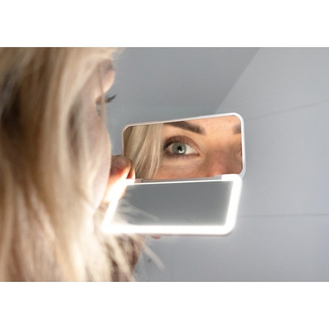 Cosmetic mirror with LED light, white KZ2010 CONCEPT