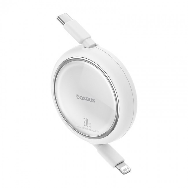 Baseus Free2Pull - 20 W USB-C to Lightning Retractable Cable, 1 m (white)