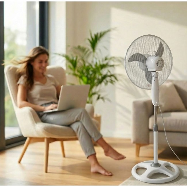 Esperanza EHF002WE, 16 '' standing fan, White and Gray