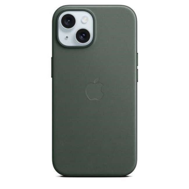 Apple iPhone 15 FineWoven Case with MagSafe - Evergreen