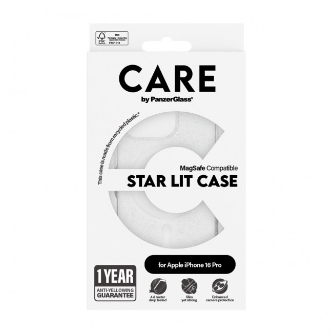 PanzerGlass CARE by Urban Combat Case Star Lit w. White MagSafe iPhone 16 Pro
