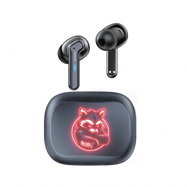 Buxton BTW 8200 Racoon - In-ear wireless earphones with charging case, white