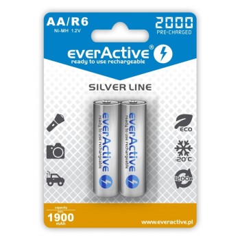 Rechargeable batteries everActive Ni-MH R6 AA 2000 mAh Silver Line - 2 pieces