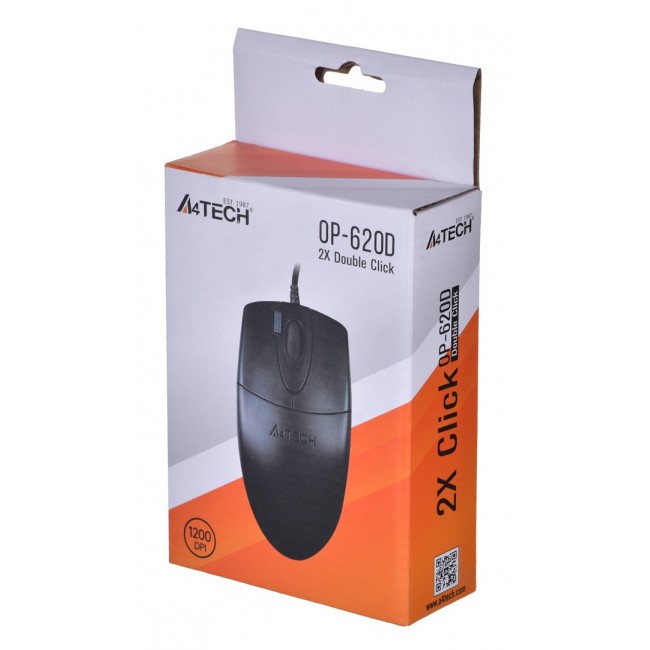 A4Tech OP-620D mouse Ambidextrous USB Type-A Optical 800 DPI