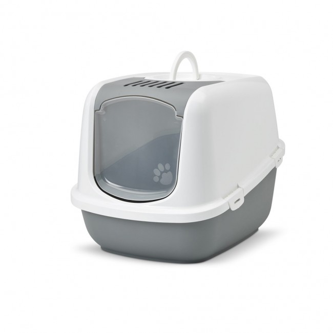 SAVIC Nestor Jumbo White-Grey covered cat litter box 66.5x48.5x46.5 cm 1 pc. SAVIC Nestor Jumbo White-Grey covered cat litter box 66.5x48.5x46.5 cm 1 pc.