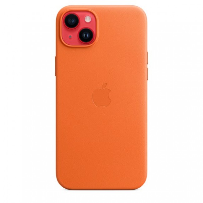 Apple iPhone 14 Plus Leather Case with MagSafe - Orange Apple iPhone 14 Plus Leather Case with MagSafe - Orange