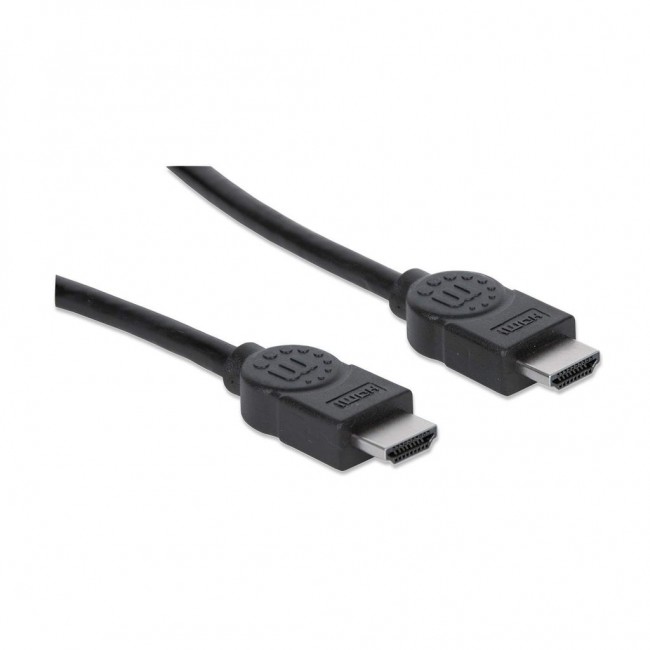 Manhattan HDMI 4K@30Hz Cable, 15m, Male to Male, Black, Ultra HD 4k x 2k, Fully Shielded, Gold Plated Contacts, Lifetime Warranty, High Speed, Equivalent to HDMM15M