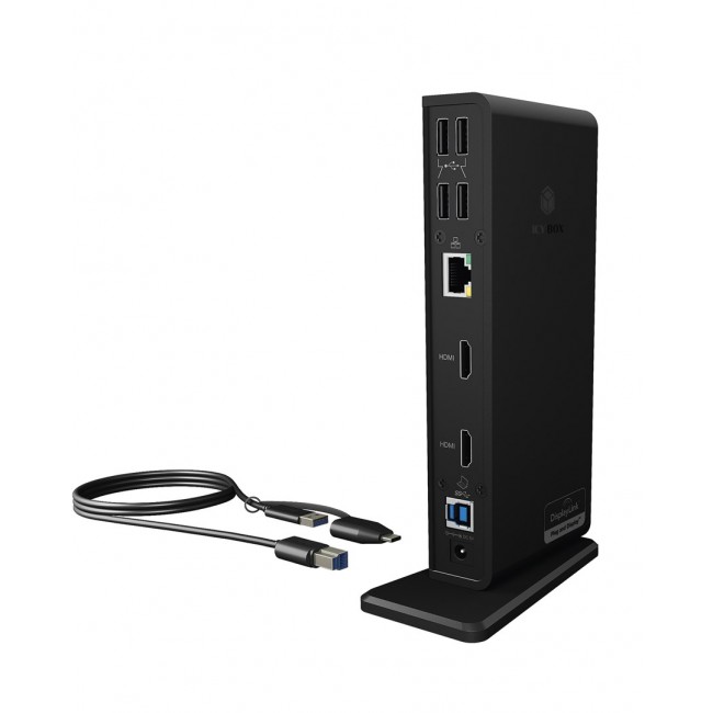 ICY BOX IB-DK2251AC Wired USB 3.2 Gen 2 (3.1 Gen 2) Type-A Black ICY BOX IB-DK2251AC Wired USB 3.2 Gen 2 (3.1 Gen 2) Type-A Black