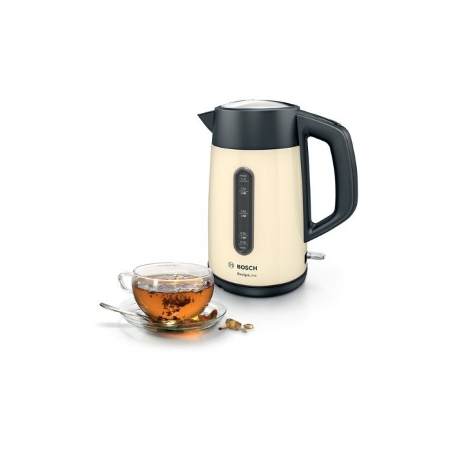 Bosch TWK4P437 electric kettle 1.7 L 2400 W Beige, Black Bosch TWK4P437 electric kettle 1.7 L 2400 W Beige, Black