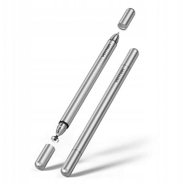 Vention 2-in-1 stylus made of grey aluminium alloy