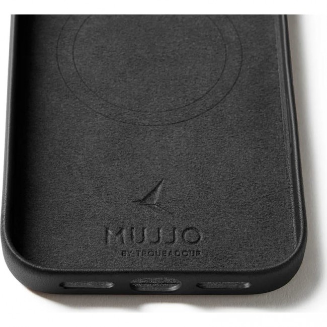Mujjo Full Leather Case Case for iPhone 17 Pro Max black