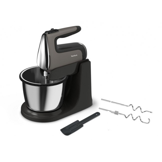 Tefal Powermix Silence HT654E Stand mixer 600 W Black, Grey