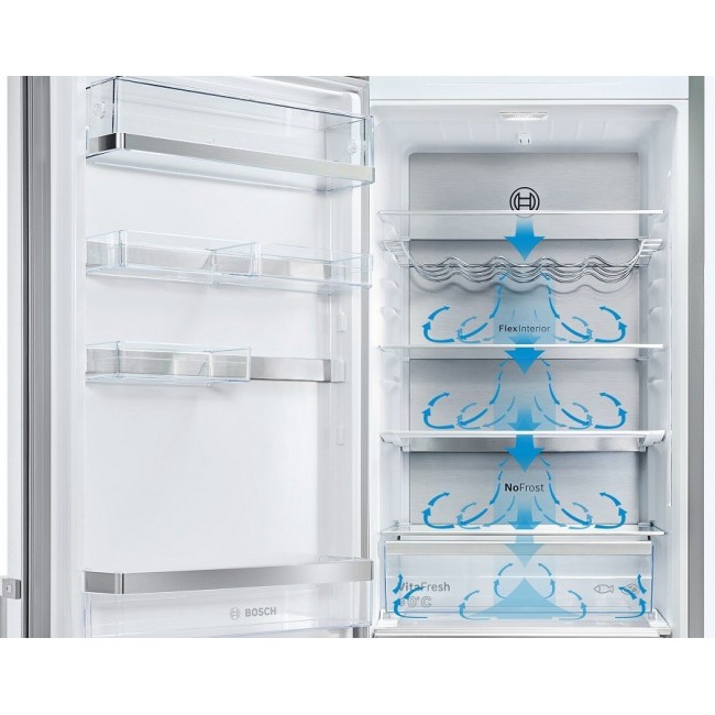Bosch Serie 6 KGN39LBCF fridge-freezer Freestanding 363 L C Black