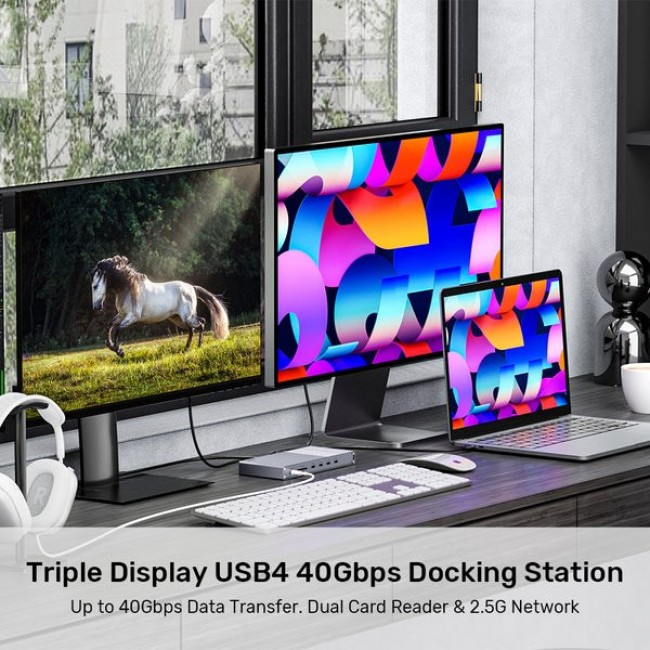 UNITEK D1117AGY01-EU laptop dock/port replicator Wired & Wireless USB4 Grey UNITEK D1117AGY01-EU laptop dock/port replicator Wired & Wireless USB4 Grey