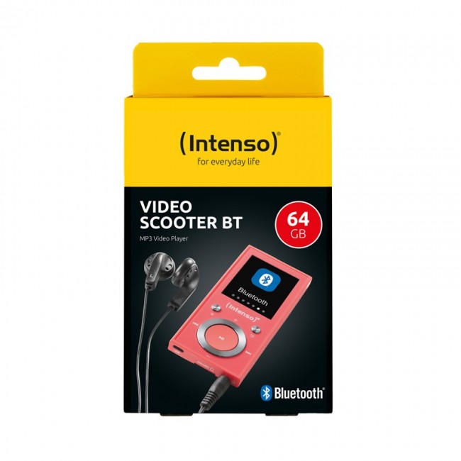Intenso Video Scooter BT MP3 Player 64 GB Bluetooth 5.0, 1.8
