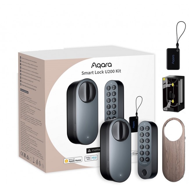 Aqara Smart Lock U200 Kit Black | Smart door lock