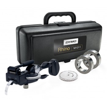 DYMO RHINO M1011 Industrial Embossing Label Maker Tool | with Aluminium & Stainless Steel Labels | Durable Carry Case | Ideal for DIY & Construction
