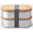 black+blum BAM-BT-L016 food storage container Oval Box 0.5 L Bamboo, Stainless steel 2 pc(s)