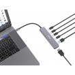 Equip USB-C 6 in 1 Multifunctional Adapter, HDMI 4K/30Hz, USB-C x 4 , USB-A x 1, 5Gbps, 100W USB PD