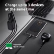 Intenso Power Adapter W65ACC, USB power adapter with 1 USB-A and 2 USB-C ports, black