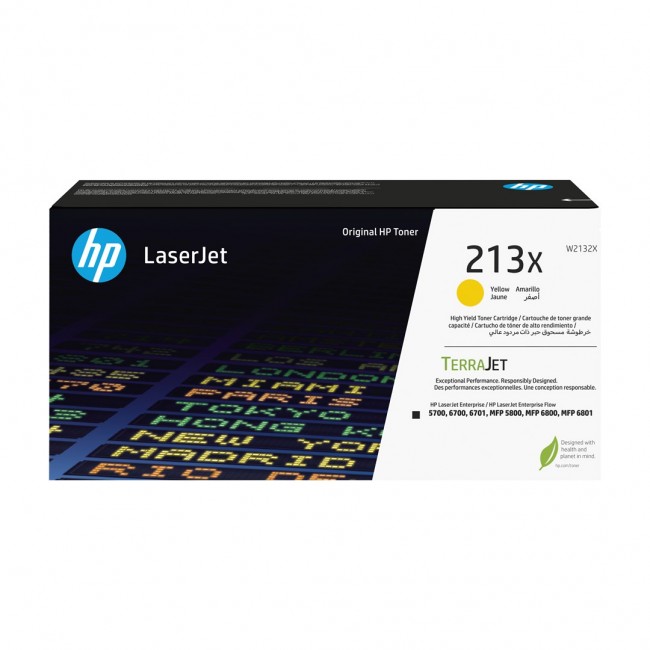 HP 213X High Yield Yellow Original LaserJet Toner Cartridge