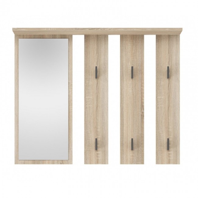 Hanger + mirror PARMA 100x15x.81.5 cm, oak sonoma