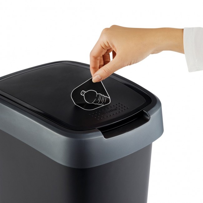 ROTHO Twist Silver - trash bin 50l