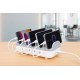 Manhattan Charging Station, 10x Ports: 3x USB-C (up to 18W PD) and 7x USB-A (up to 12W), 120W Total Output, White/Grey, Three Year Warranty Manhattan Charging Station, 10x Ports: 3x USB-C (up to 18W PD) and 7x USB-A (up to 12W), 120W Total Output, White/Grey, Three Year Warranty