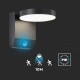 Projector Fa ade Luminaire V-TAC 17W LED Motion Sensor Round Black IP65 VT-11020S-RD-B 4000K 2480lm