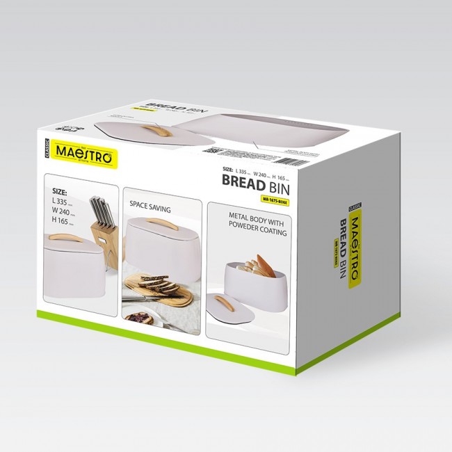 Breadbox MAESTRO MR-1675-BEIGE Beige Breadbox MAESTRO MR-1675-BEIGE Beige