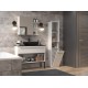 Bathroom cabinet NEL III 31x30x174 cm, matt white Bathroom cabinet NEL III 31x30x174 cm, matt white
