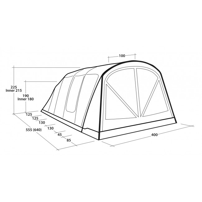Outwell Florida 6 Air 6 person(s) Green Tunnel tent