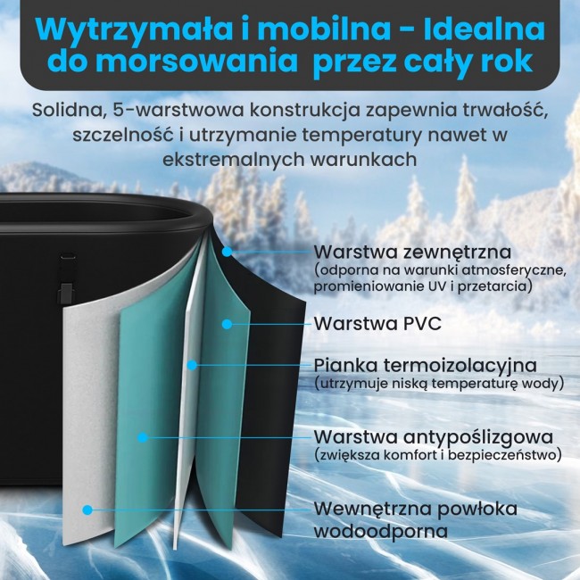 Extralink ice bath 160x85x65 cm