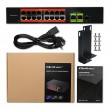 Qoltec Prze ącznik sieciowy SWITCH Fast Ethernet PoE | 16x RJ45 10/100 Mb/s | 2x RJ45 Uplink 1000 Mb/s | 1x SFP 1000 Mb/s