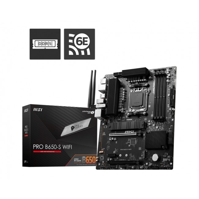 MSI PRO B650-S WIFI motherboard AMD B650 Socket AM5 ATX MSI PRO B650-S WIFI motherboard AMD B650 Socket AM5 ATX