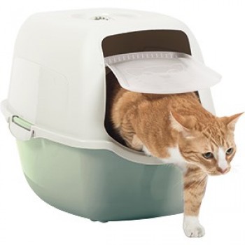 ROTHO Bailey Hooded litter box Green, White