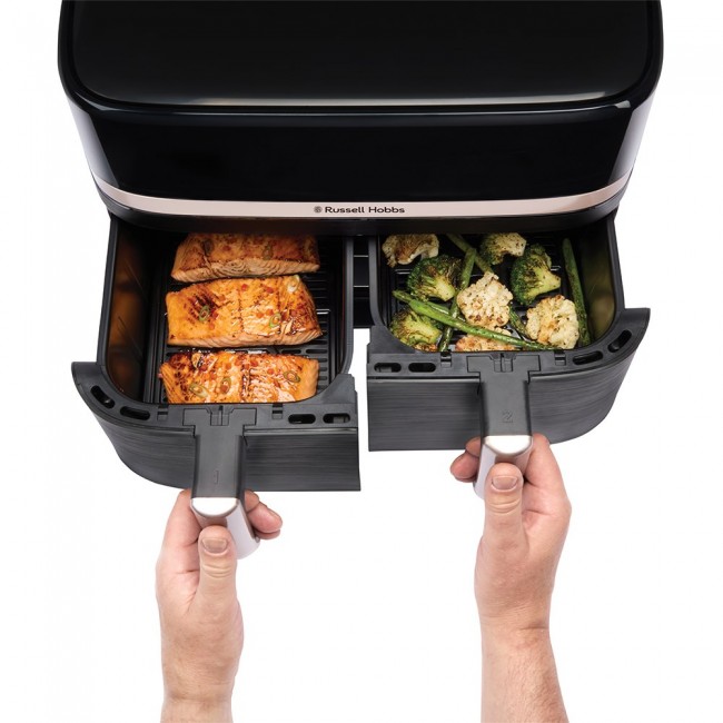 Russell Hobbs Air Fryer Dual 9 L Freestanding 2800 W Black Russell Hobbs Air Fryer Dual 9 L Freestanding 2800 W Black
