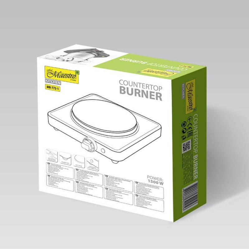 Maestro MR-772-1 hob Black Countertop Sealed plate 1 zone(s)
