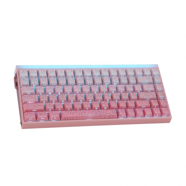 HERO84 HE PINK+Gradient+Contour Dragon King RGB AULA gasket keyboard