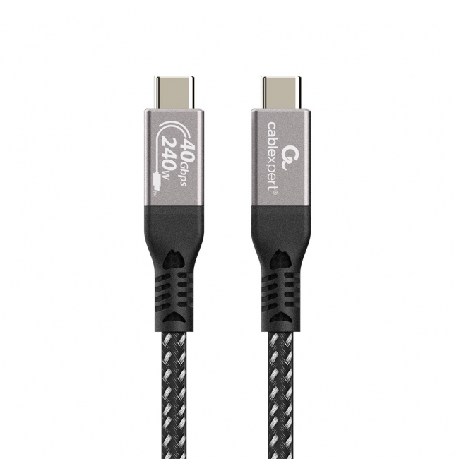 Gembird CCBP-USB4-CMCM240-0.3M Premium USB4 Type-C charging and data cable, 40 Gbps, 240 W, 0.3m Gembird CCBP-USB4-CMCM240-0.3M Premium USB4 Type-C charging and data cable, 40 Gbps, 240 W, 0.3m