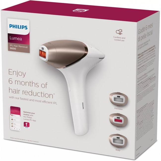Philips Lumea IPL 9000 Series BRI955/00 IPL hair removal device: be hair-free for longer