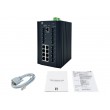 LevelOne 20-Port L2 Plus Managed Industrial Switch, 8 x 1GbE RJ45, 8 x 1GbE SFP, 4 x 1/2.5/10GbE SFP+, DIN-Rail, -40 C to 80 C