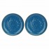 Set of 2 Concerto Blu Avio Round Platters - Navy Blue, 32 cm