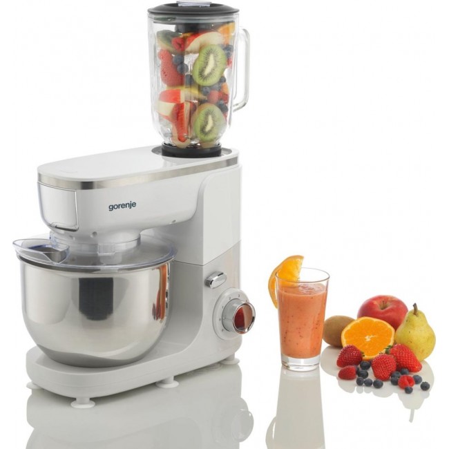 Food processor GORENJE MMC1005W Planetary robot 1000 W, 4.8 L White, Grey