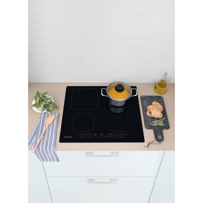 Indesit IB 65B60 NE Black Built-in 59 cm Zone induction hob 4 zone(s)