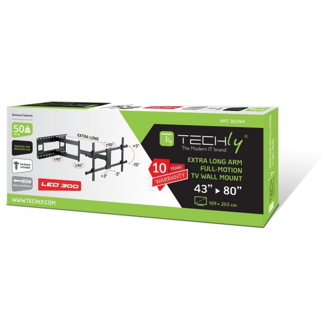 Techly ICA-PLB 490 TV mount 2.03 m (80 Techly ICA-PLB 490 TV mount 2.03 m (80