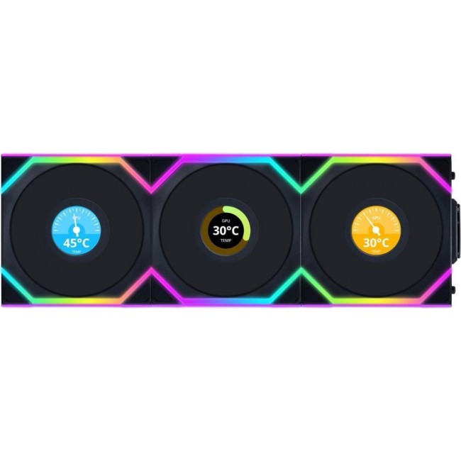 Lian Li UNI FAN SL Wireless LCD 120 Reverse Blade Computer case 12 cm Black 3 pc(s) Lian Li UNI FAN SL Wireless LCD 120 Reverse Blade Computer case 12 cm Black 3 pc(s)